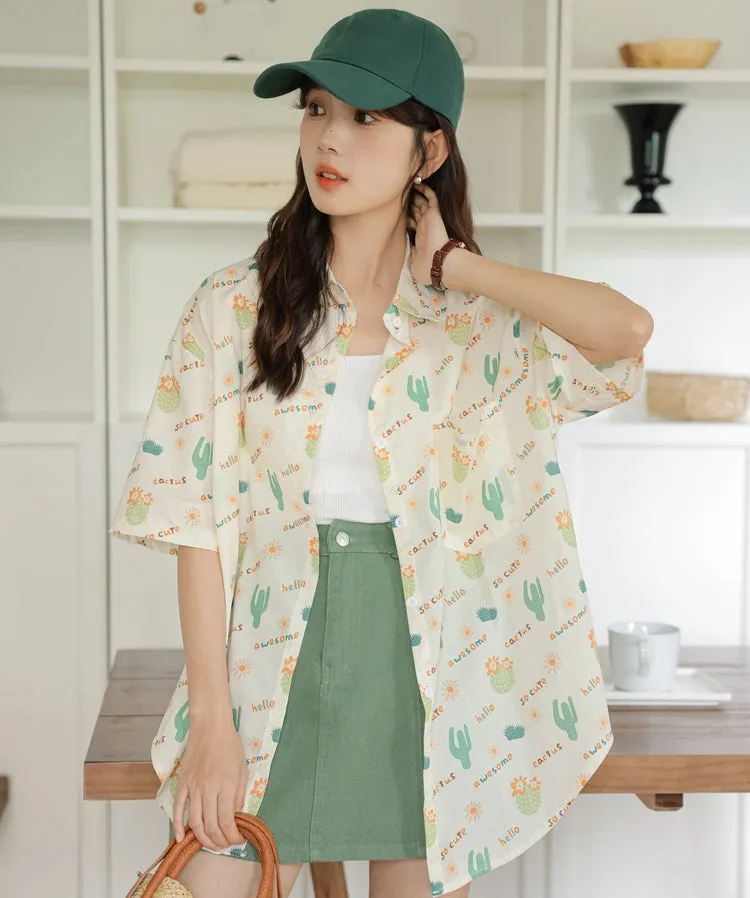 Summer Sweet Style Short Sleeve Shirt