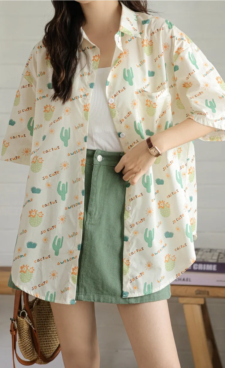 Summer Sweet Style Short Sleeve Shirt
