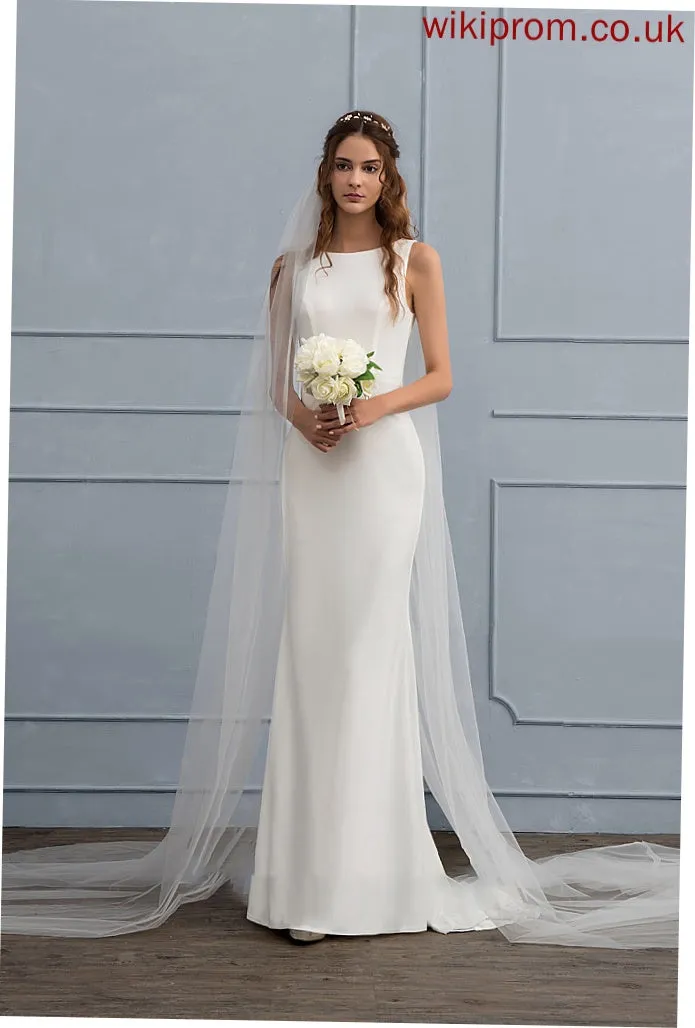 Sweep Jersey Scoop Trumpet/Mermaid Dress Jessica Train Wedding Wedding Dresses Neck