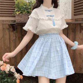 Sweet Country Cheongsam Top   Skirt Set AD11448