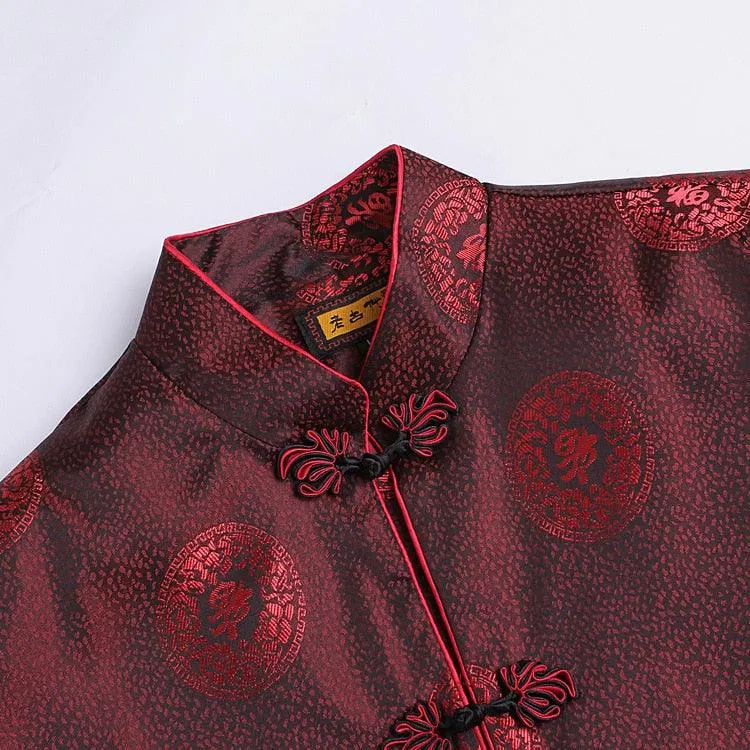Traditional Men Chinese Cheongsam Pattern Suit Jacket