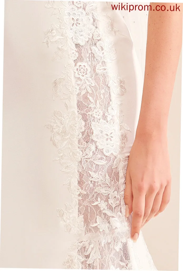 Train Scarlet Trumpet/Mermaid V-neck Lace With Wedding Dress Wedding Dresses Court