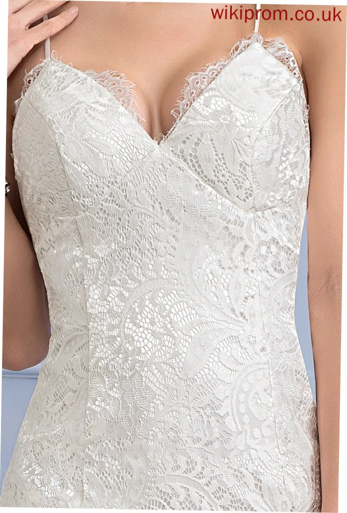Train Wedding Lace Trumpet/Mermaid Court V-neck Rosie Wedding Dresses Dress