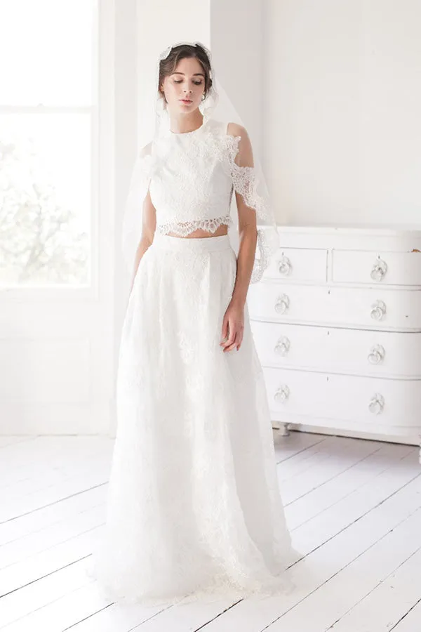 Vintage Tulle With Lace Handmade Appliques Wedding Veils