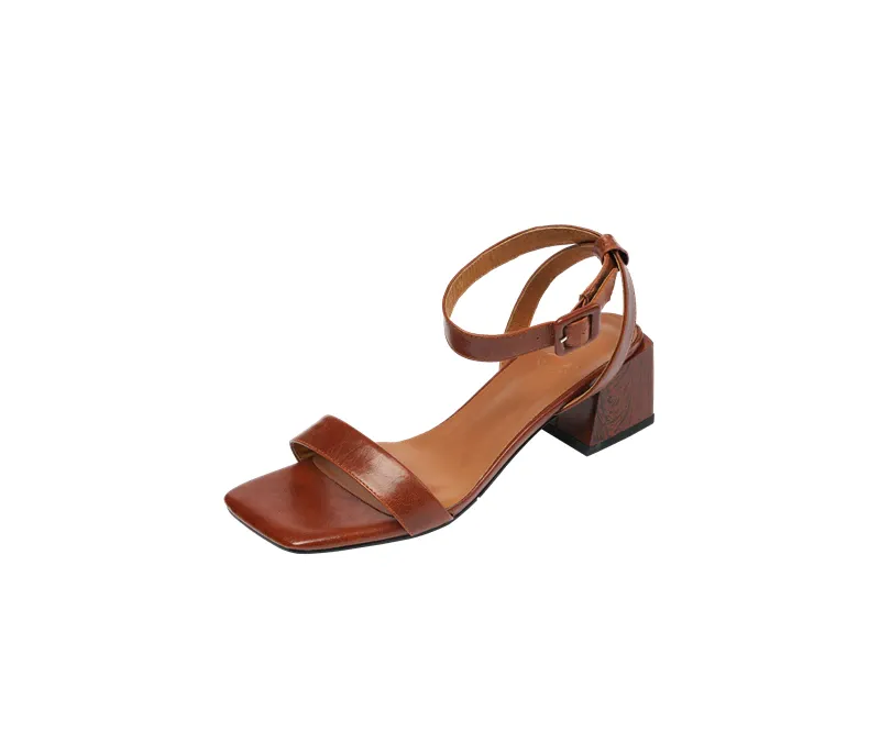 Virginia Women's Metal Buckle Heeled Sandal