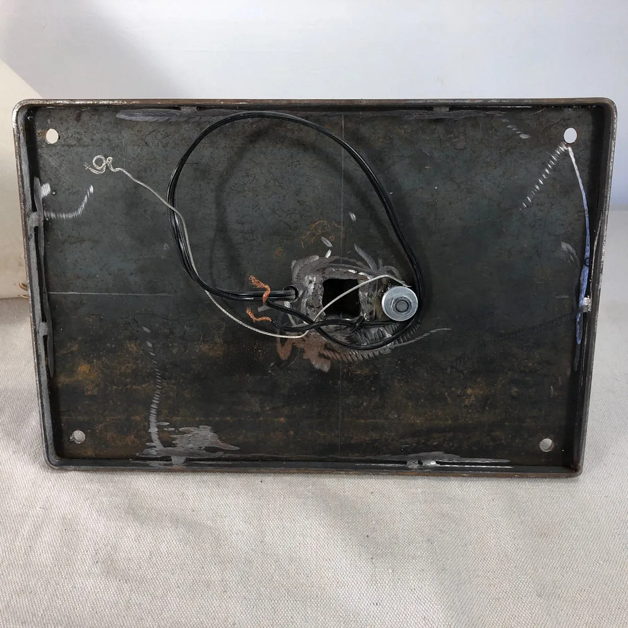 Visual Comfort Wall Sconce, Hand Forged Iron with Pendant Paper Shade, Leather Trim