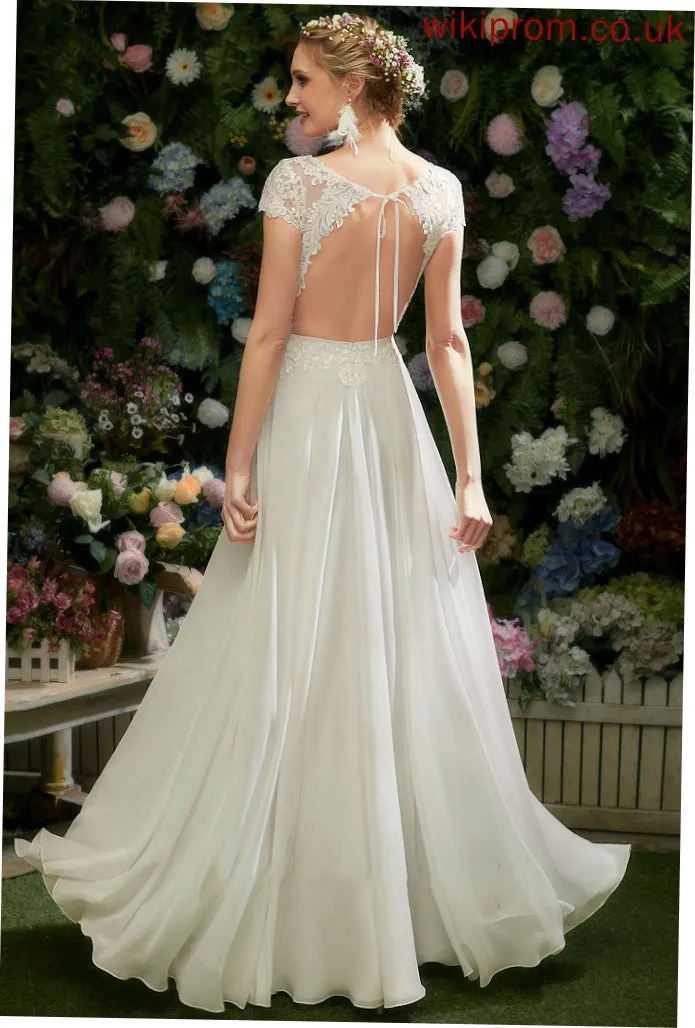 Wedding Dresses Illusion Paula Wedding A-Line Floor-Length Sequins Lace With Dress