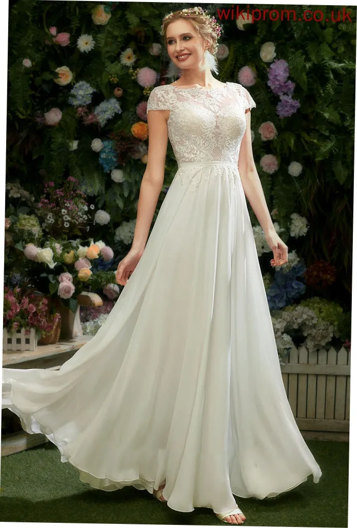 Wedding Dresses Illusion Paula Wedding A-Line Floor-Length Sequins Lace With Dress