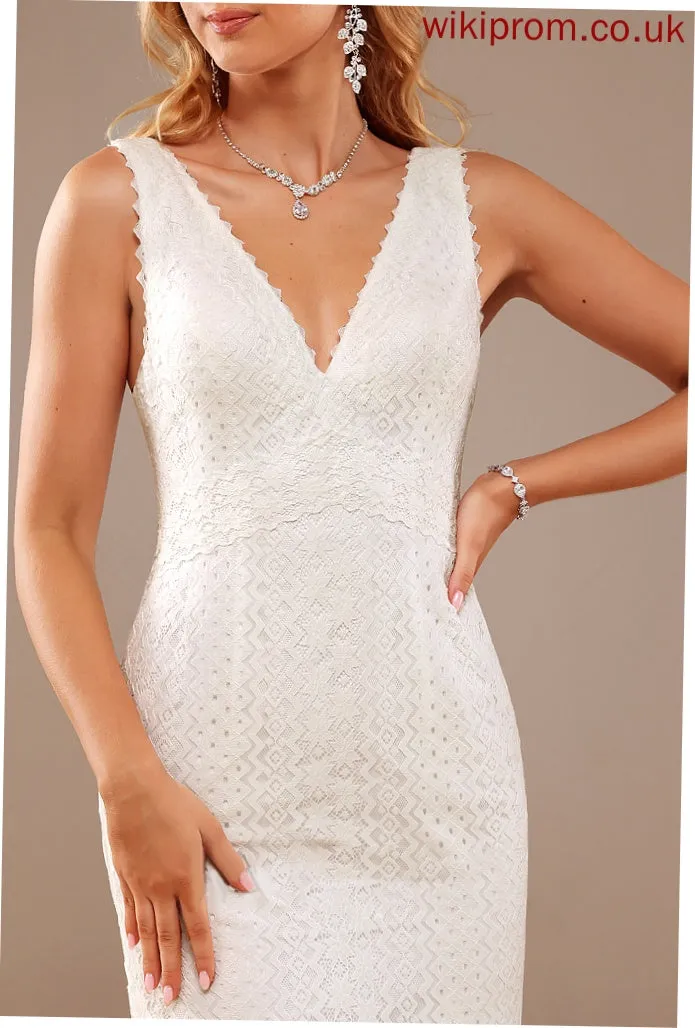 Wedding Dresses V-neck Ryleigh Floor-Length Trumpet/Mermaid Lace Dress Wedding