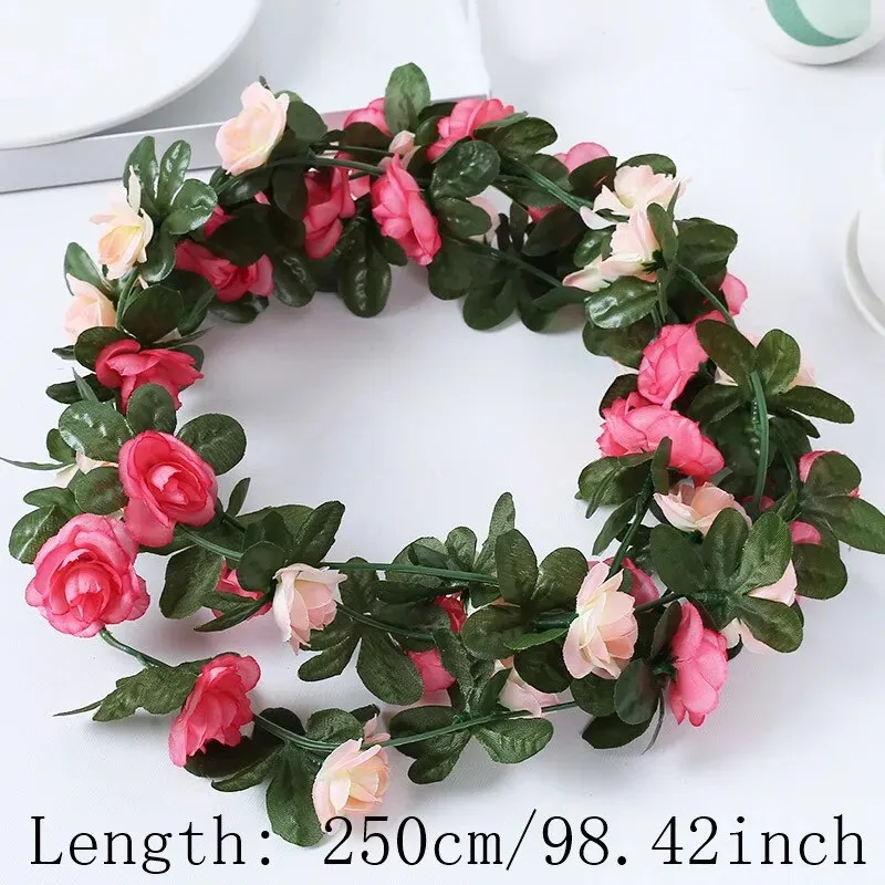Wisteria Artificial Flowers Vine Garland Wedding Arch Decor Backdrop Fake Plants Foliage Rattan Trailing Faux Flowers Ivy Wall