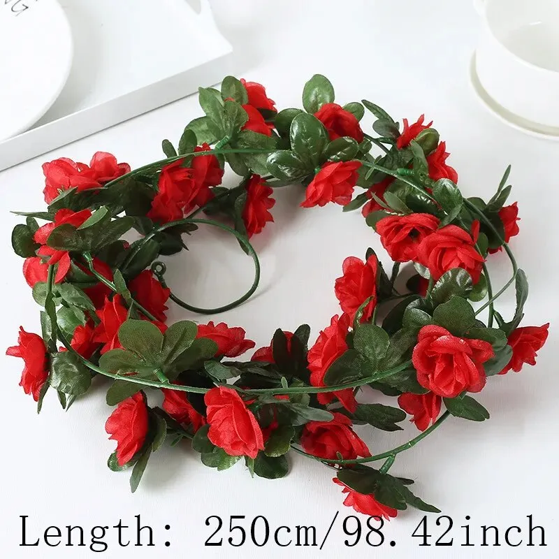 Wisteria Artificial Flowers Vine Garland Wedding Arch Decor Backdrop Fake Plants Foliage Rattan Trailing Faux Flowers Ivy Wall