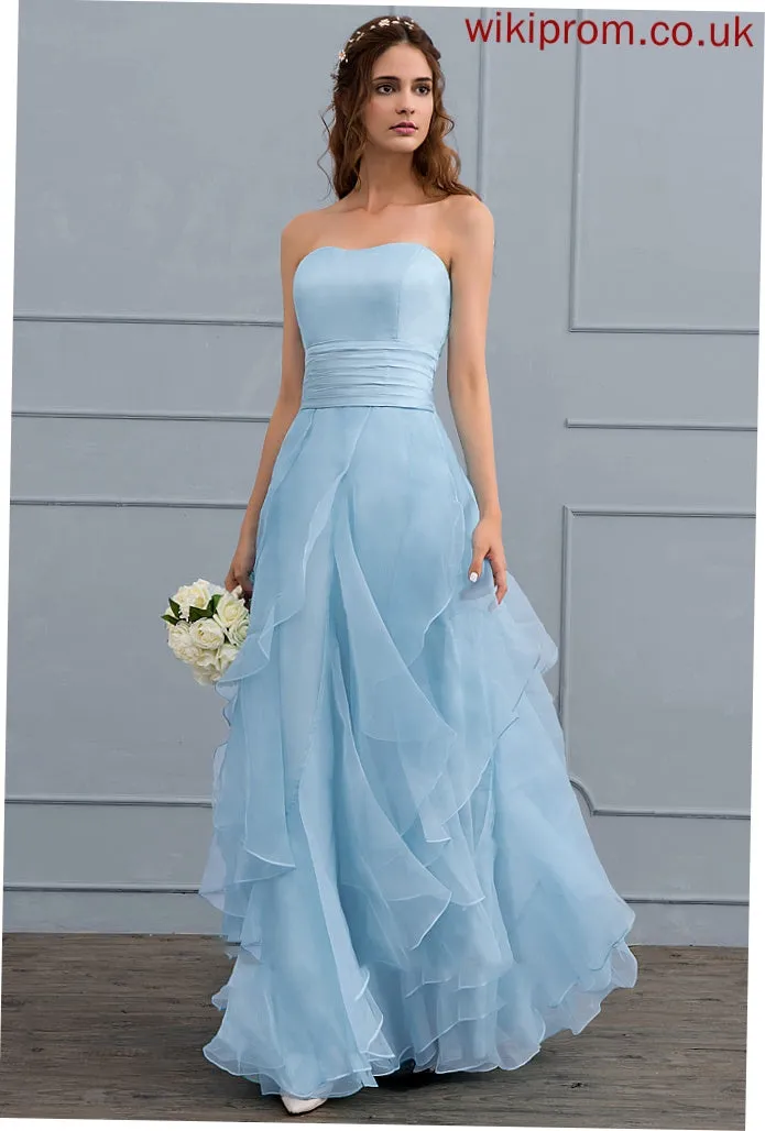 With Ruffles Floor-Length Wedding Dresses Cascading Organza Wedding Sweetheart Jode A-Line Dress
