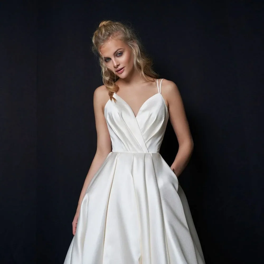 Women's Satin A-Line Wedding Dress