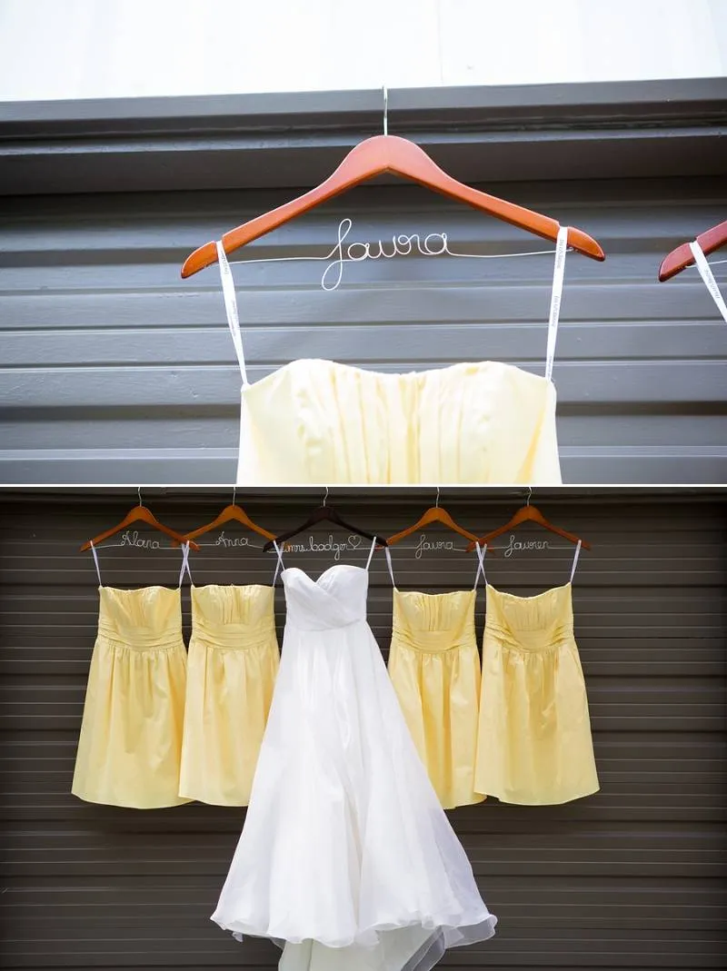 Yellow Country Style Short Strapless Bridesmaid Dresses with Boots